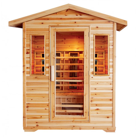 Image of Sunray 4 Person Cayenne Outdoor Sauna w/Ceramic Heaters
