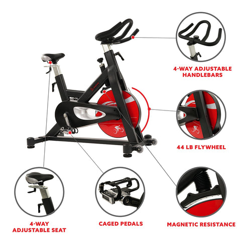 Image of Sunny Health & Fitness Evolution Pro Magnetic Belt Drive Indoor Cycling Bike