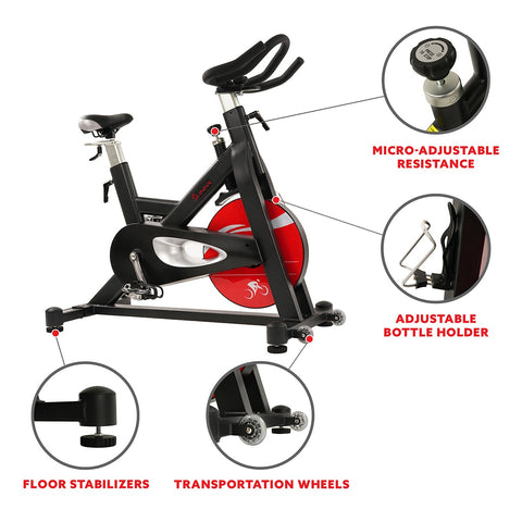Image of Sunny Health & Fitness Evolution Pro Magnetic Belt Drive Indoor Cycling Bike