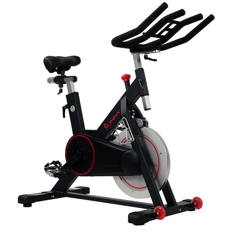 Image of Sunny Health & Fitness Magnetic Belt Drive Indoor Cycling Bike with 44 lb Flywheel and Large Device Holder