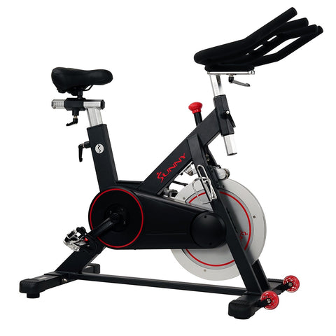 Image of Sunny Health & Fitness Magnetic Belt Drive Indoor Cycling Bike with 44 lb Flywheel and Large Device Holder