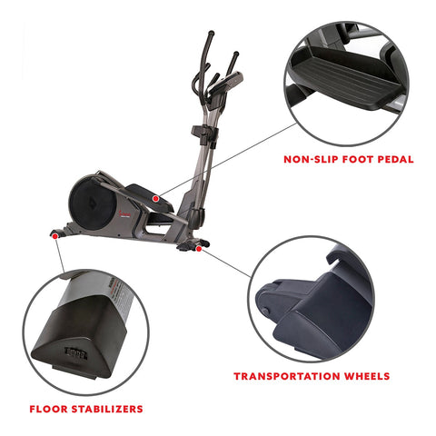 Image of Sunny Health & Fitness Pre-Programmed Elliptical Trainer