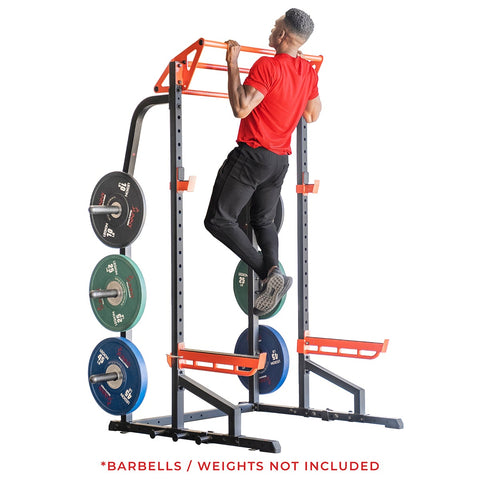 Image of Sunny Health & Fitness Power Zone Half Rack Heavy Duty Performance Power Cage with 1000 LB Weight Capacity