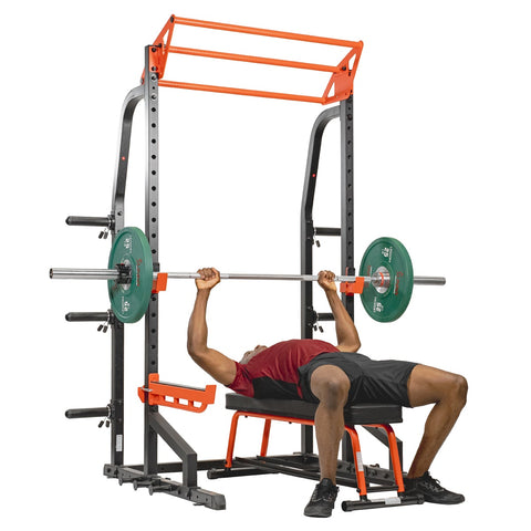 Image of Sunny Health & Fitness Power Zone Half Rack Heavy Duty Performance Power Cage with 1000 LB Weight Capacity