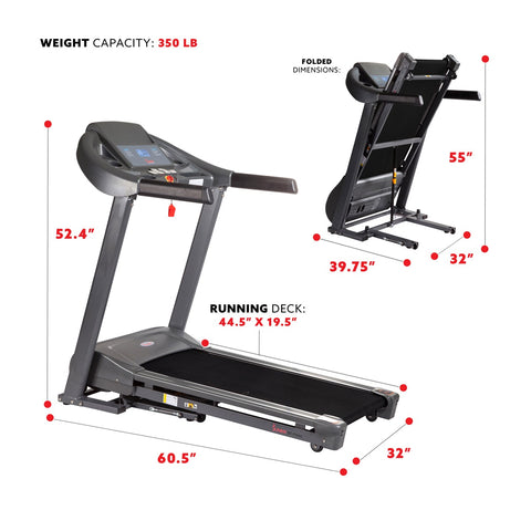 Image of Sunny Health & Fitness Heavy Duty Walking Treadmill