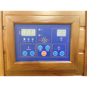 Sunray 2 Person Cordova Cedar Sauna w/Carbon Heaters/Vertical Heater Panels