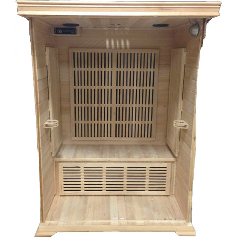 Image of Sunray 2 Person Cordova Cedar Sauna w/Carbon Heaters/Vertical Heater Panels