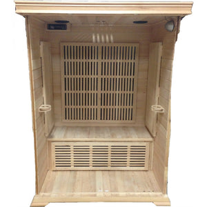 Sunray 2 Person Cordova Cedar Sauna w/Carbon Heaters/Vertical Heater Panels