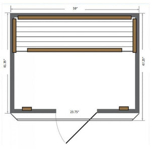 Sunray 3 Person Savannah Cedar Sauna w/Carbon Heaters