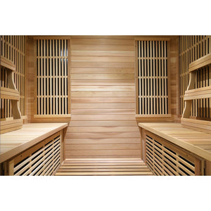 Sunray 4 Person Roslyn Cedar Sauna w/Carbon Heaters/Side Bench Seating