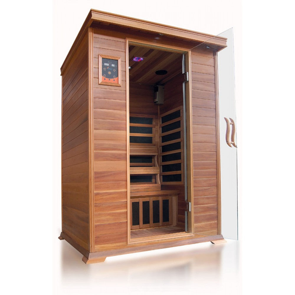 Sunray 2 Person Sierra Cedar Sauna w/Carbon Heaters