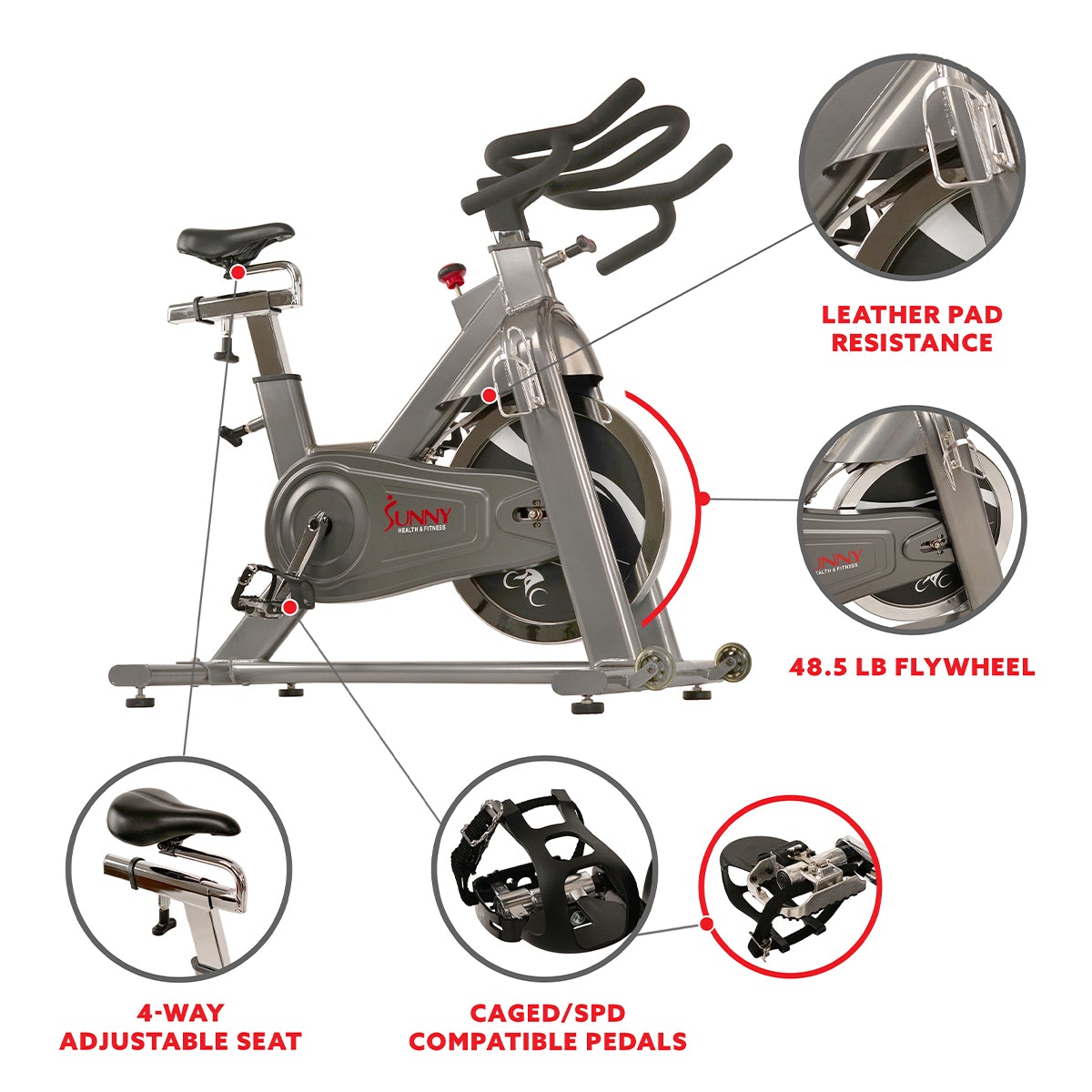 Sunny Health & Fitness SF-B1516 Commercial Indoor Cycling Bike