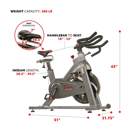 Image of Sunny Health & Fitness SF-B1516 Commercial Indoor Cycling Bike