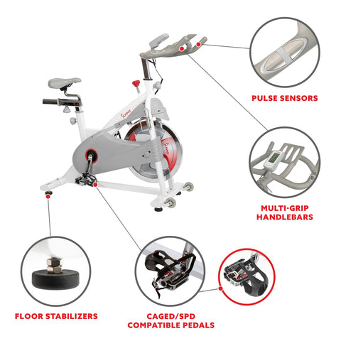 Image of Sunny Health & Fitness Magnetic Belt Drive Premium Indoor Cycling Bike