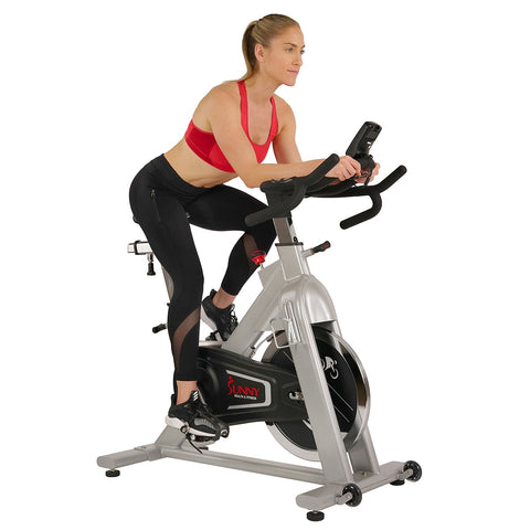 Image of Sunny Health & Fitness 44LBS Flywheel Belt Drive Commercial Indoor Cycling Bike