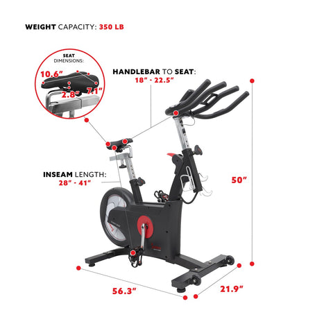 Image of Sunny Health & Fitness Premium Kinetic Flywheel Rear Drive Cycle
