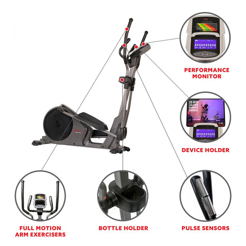 Image of Sunny Health & Fitness Pre-Programmed Elliptical Trainer