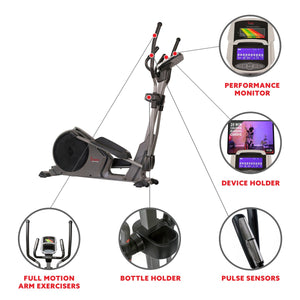 Sunny Health & Fitness Pre-Programmed Elliptical Trainer