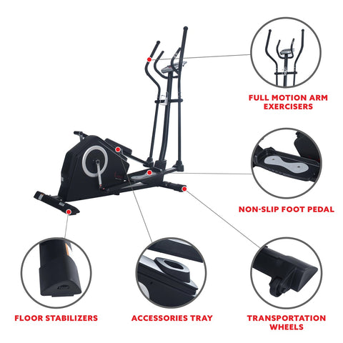 Image of Sunny Health & Fitness Programmable Cardio Elliptical Trainer