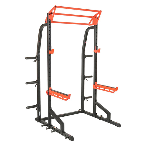 Image of Sunny Health & Fitness Power Zone Half Rack Heavy Duty Performance Power Cage with 1000 LB Weight Capacity