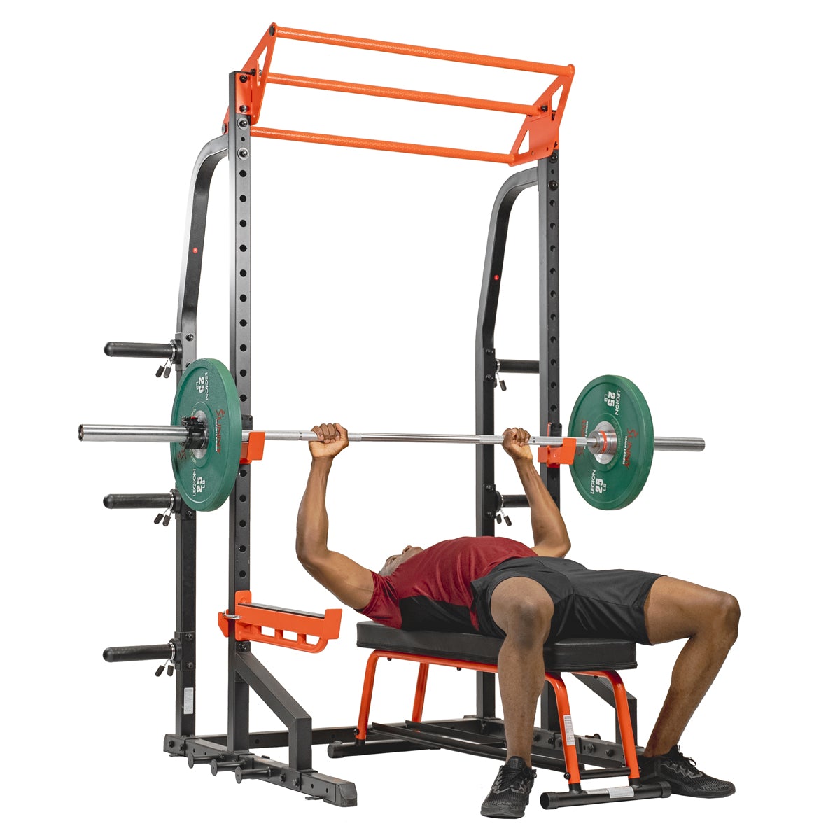 Sunny Health & Fitness Power Zone Half Rack Heavy Duty Performance Power Cage with 1000 LB Weight Capacity