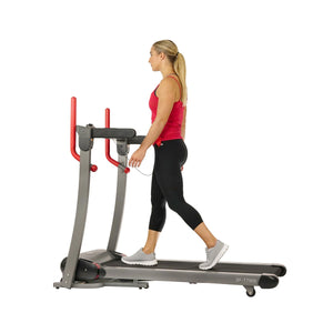 Sunny Health & Fitness Incline Treadmill with Bluetooth Speakers and USB Charging Function