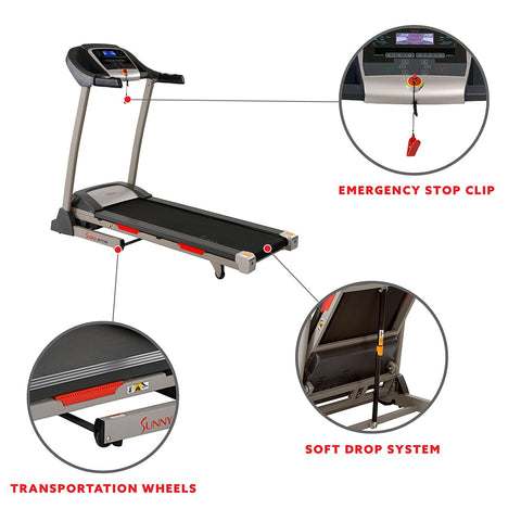 Image of Sunny Health & Fitness Treadmill with Auto Incline