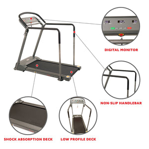 Sunny Health & Fitness Walking Treadmill with Handrail