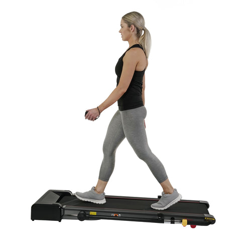 Image of Sunny Health & Fitness Slim Folding Treadmill Trekpad with Arm Exercisers