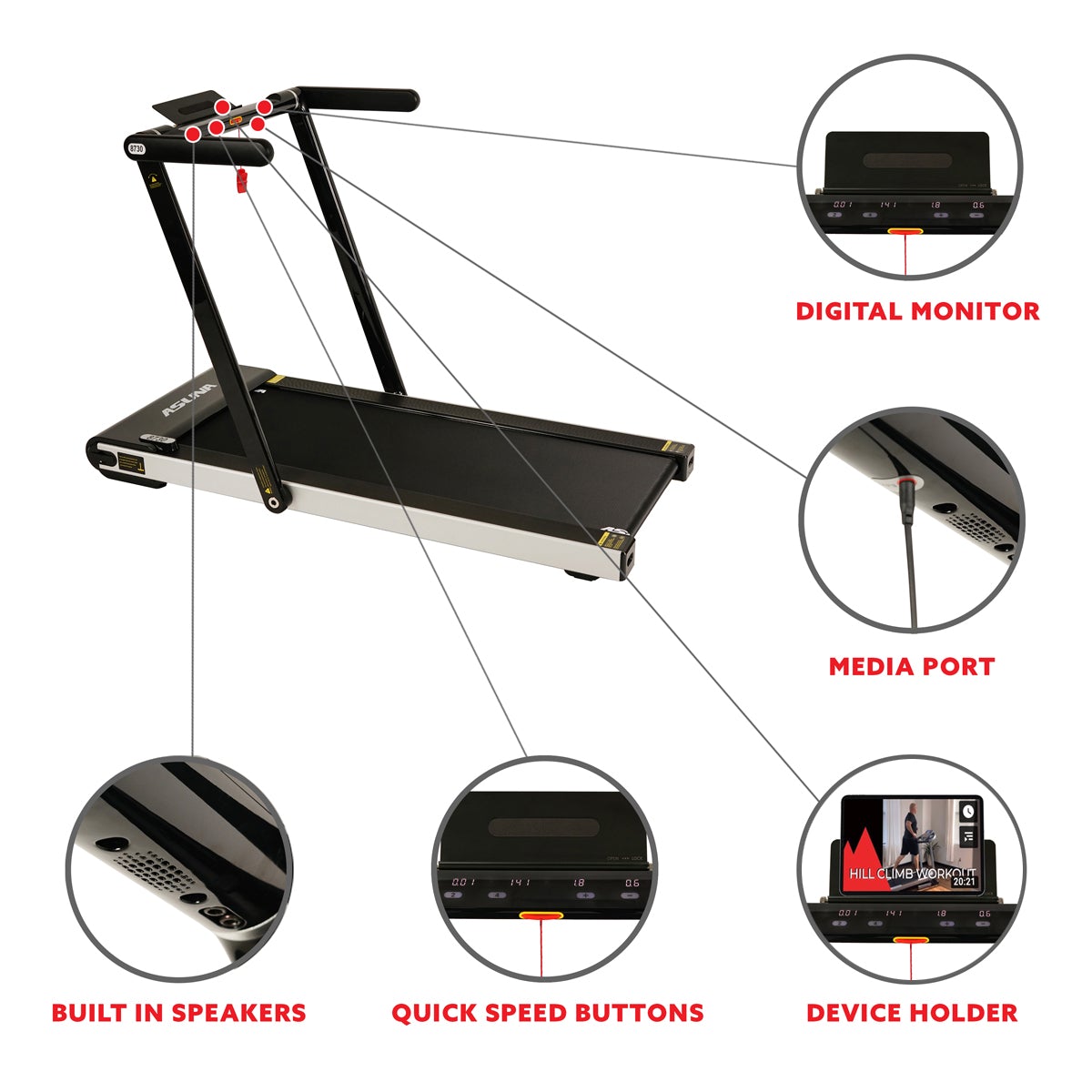 ASUNA Slim Folding Motorized Treadmill