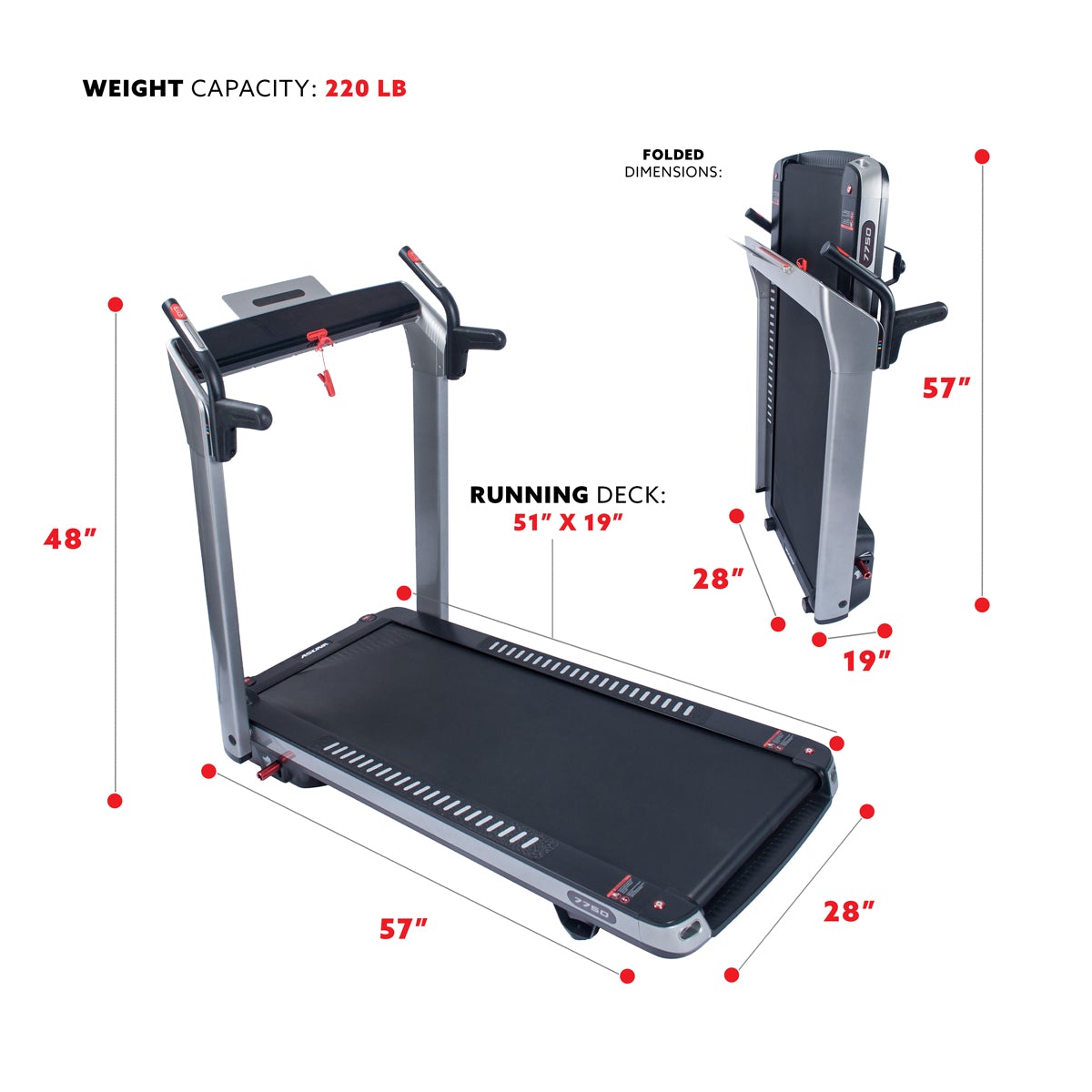 SpaceFlex Motorized Treadmill