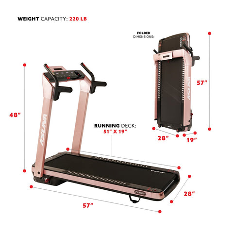 Image of SpaceFlex Motorized Treadmill Pink