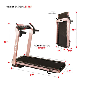 SpaceFlex Motorized Treadmill Pink