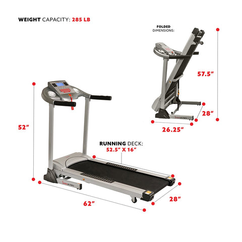 Image of Sunny Health & Fitness Treadmill with Auto Incline