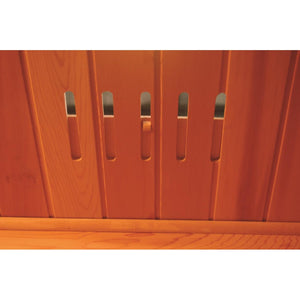 Sunray 2 Person Cordova Cedar Sauna w/Carbon Heaters/Vertical Heater Panels